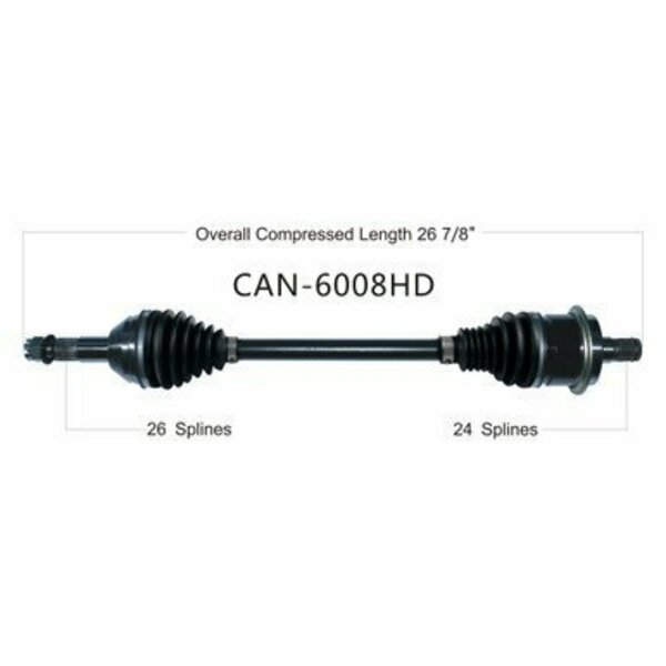 Wide Open Heavy Duty CV Axle for CAN AM HD REAR L/R 800R/1000 COMMANDR 12-14 CAN-6008HD